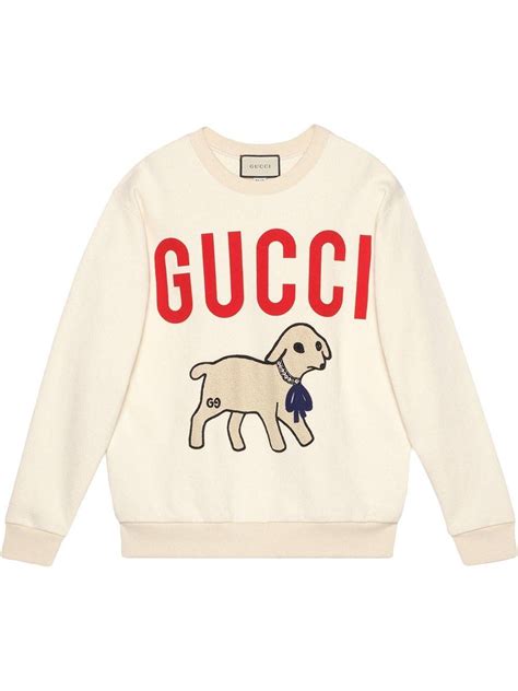 gucci snow white sweater|gucci lamb print sweater.